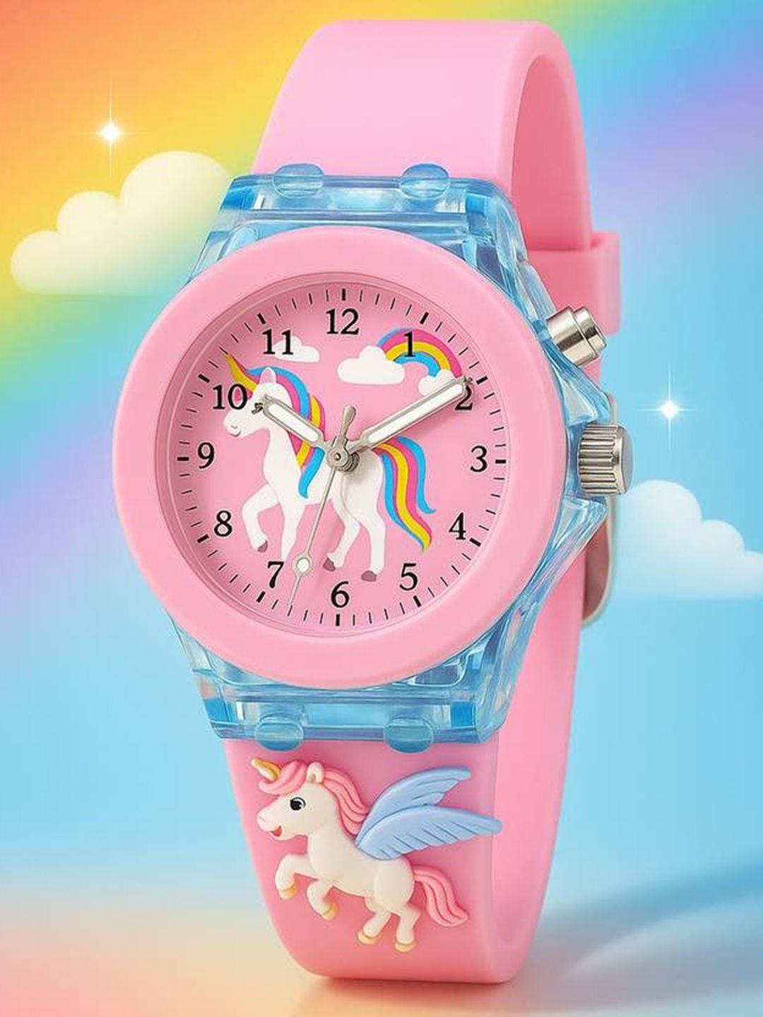 SELLORIA Unisex Kids Dial & Straps Analogue Multi Function Watch CL6PnkUncrn6