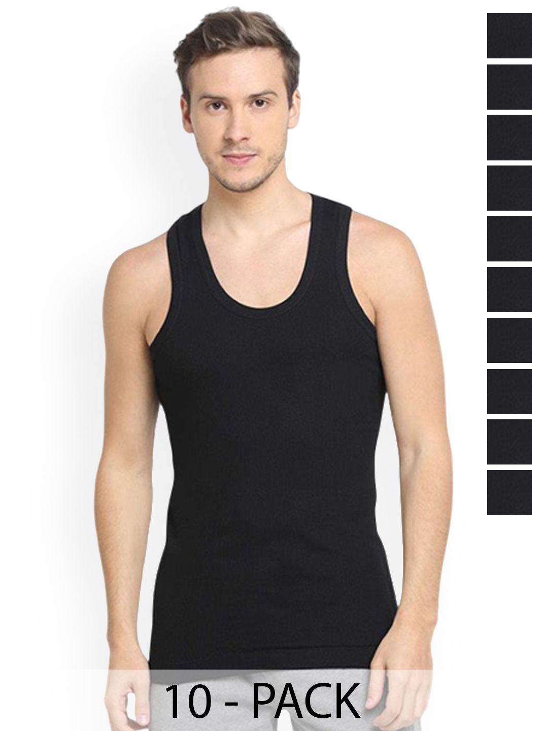 Sporto by Macho Pack Of 10 Undershirt Cotton Innerwear Vests-picture-48