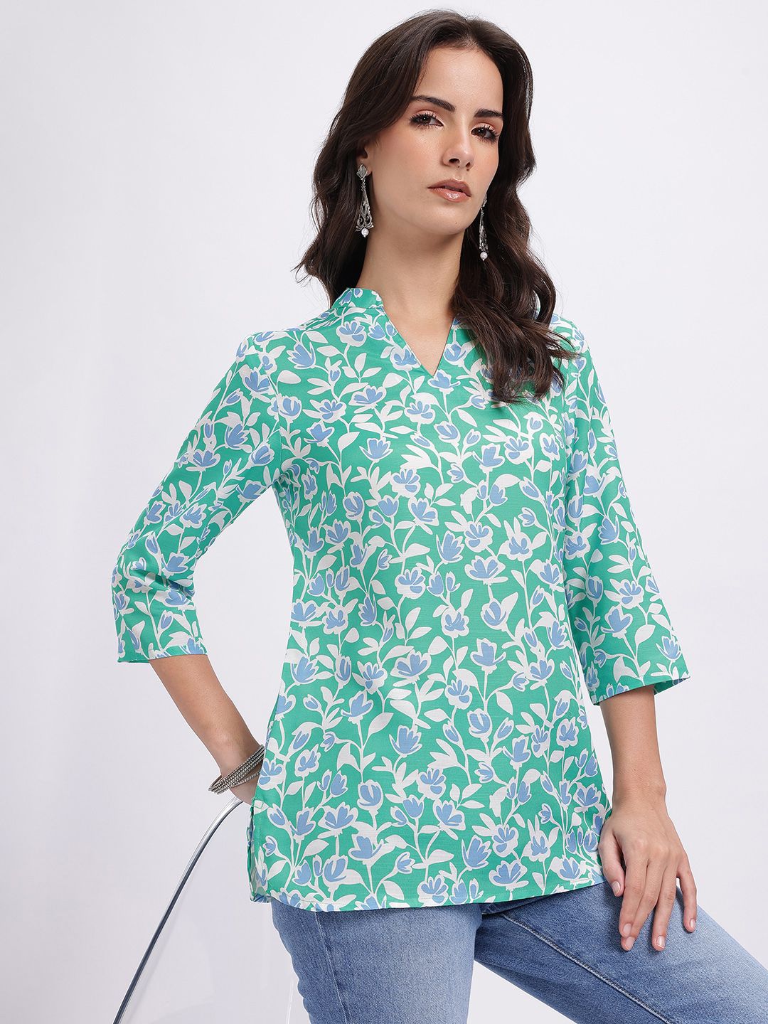 Anouk Rustic Floral Printed Kurti-picture-17
