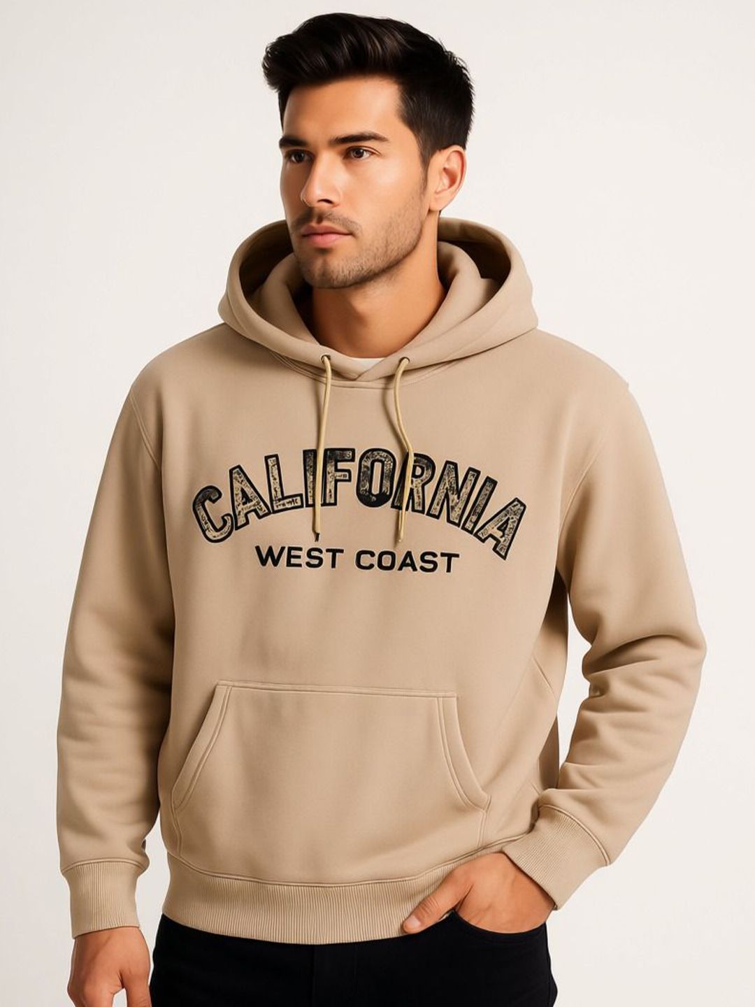 Mast & Harbour Men Regular Fit Printed Hooded Sweatshirt-picture-12