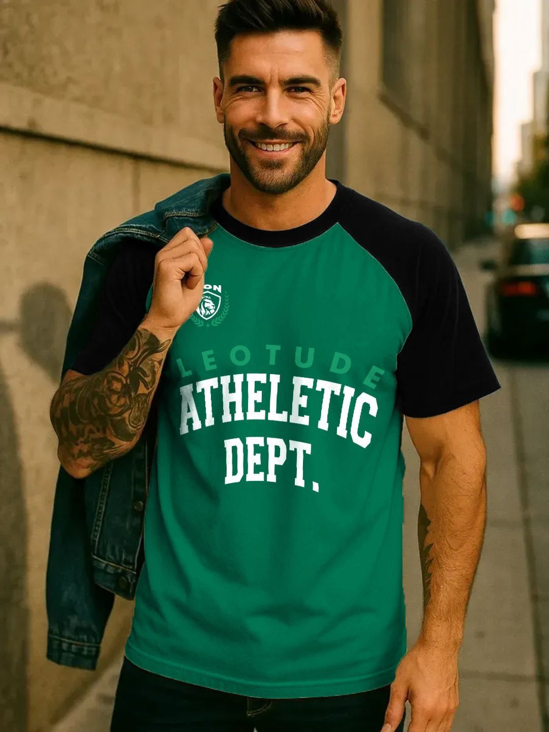 Leotude Men Typography Colourblocked T-shirt-image-24