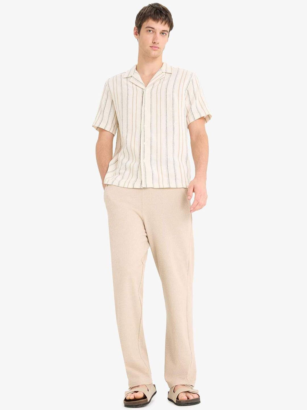 DeFacto Men Polyester Slip-On Lounge Pants-picture-26
