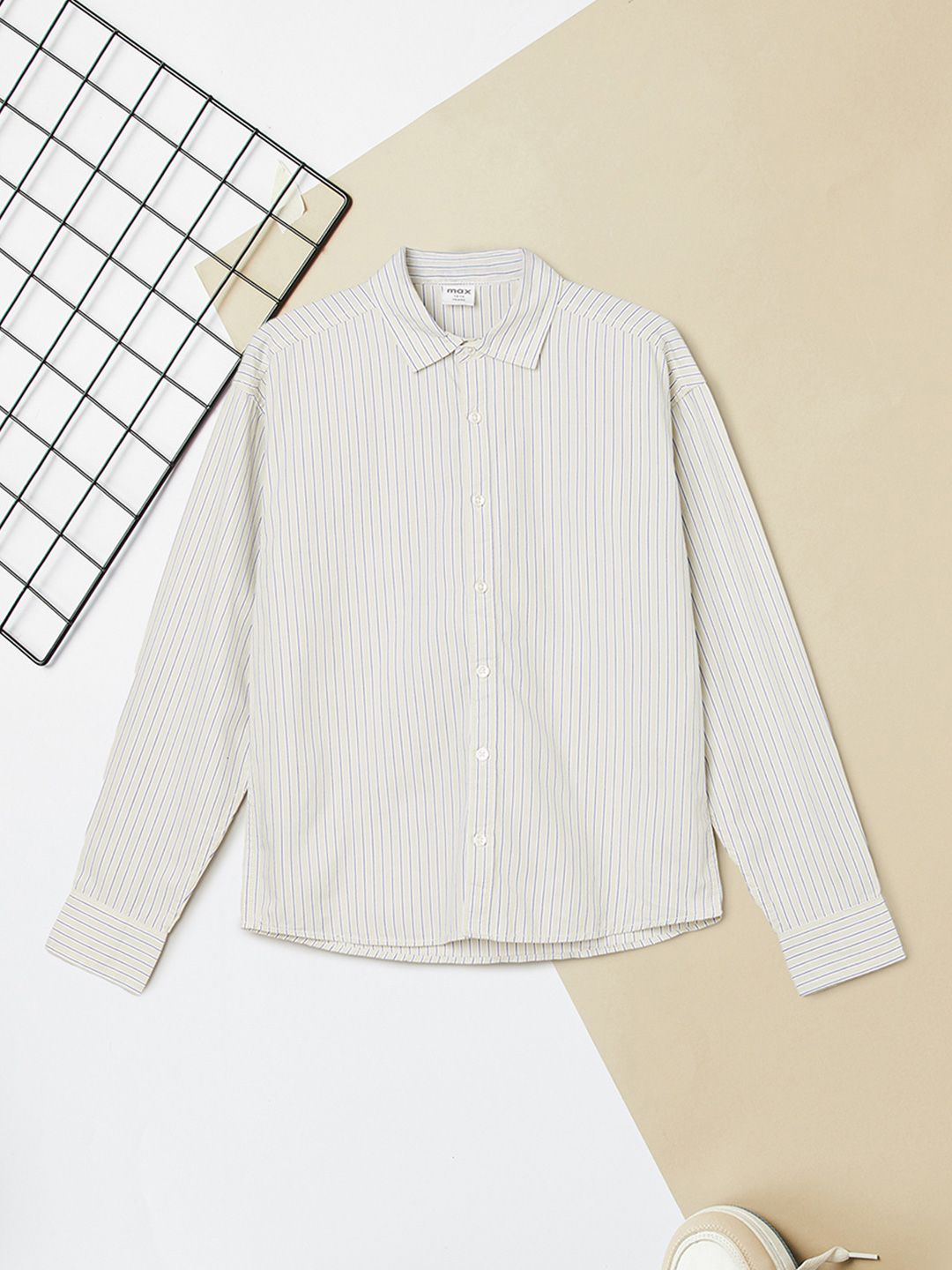 max Boys Striped Casual Shirt