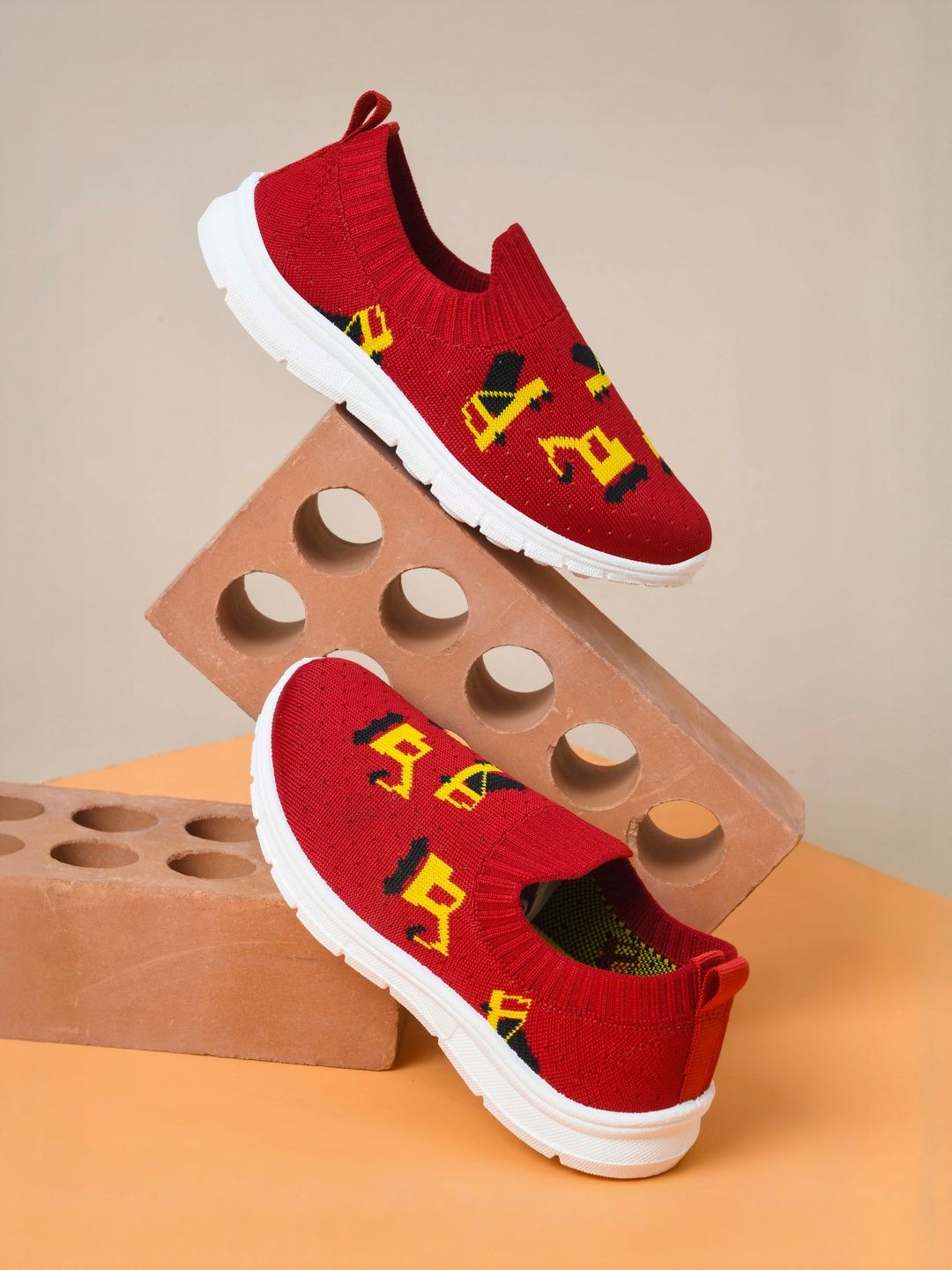 PU-PINE Kids Mesh Round Toe Slip-On Sneakers-picture-11