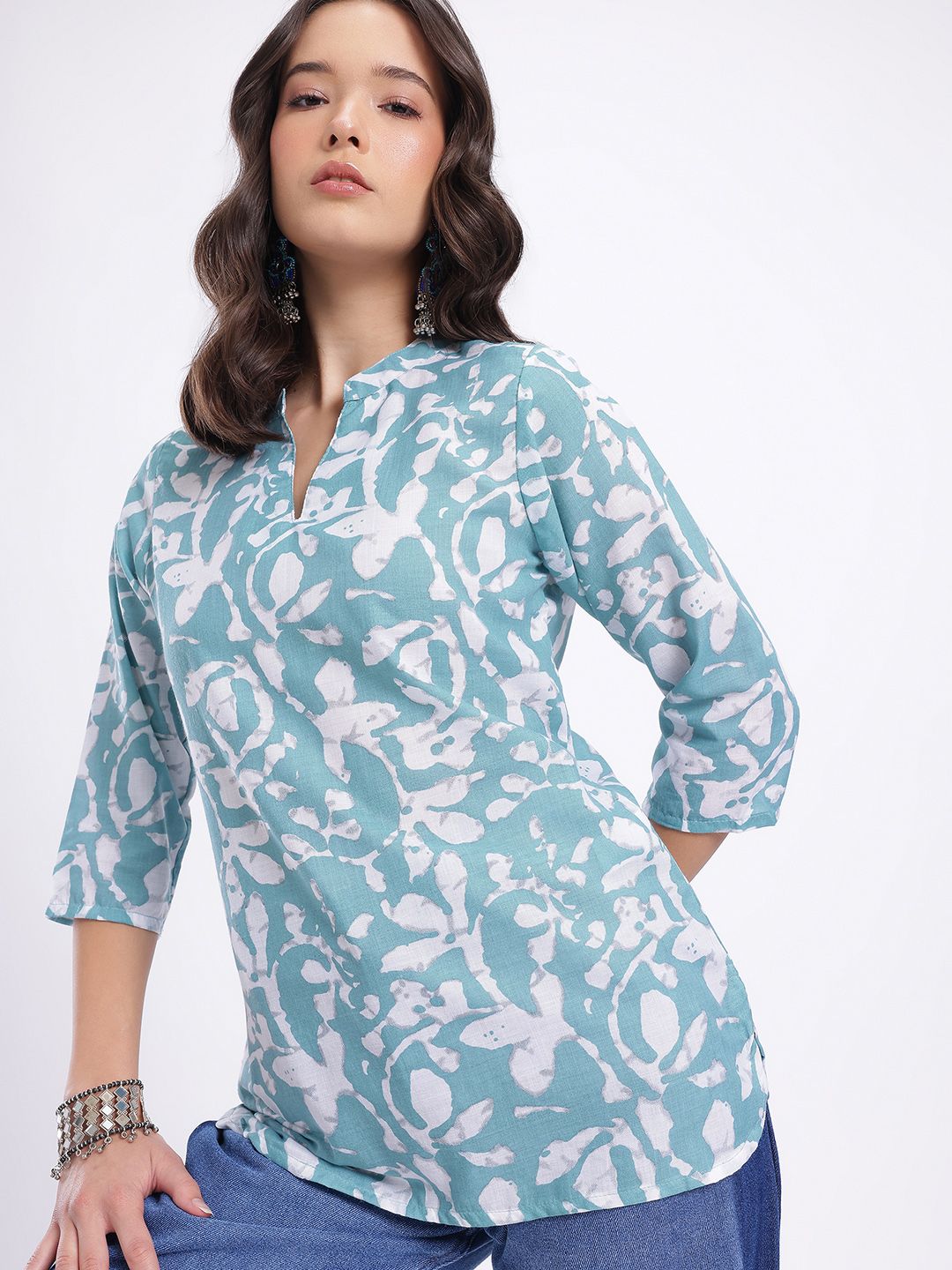 Anouk Rustic Abstract Printed Pure Cotton Kurti-picture-18