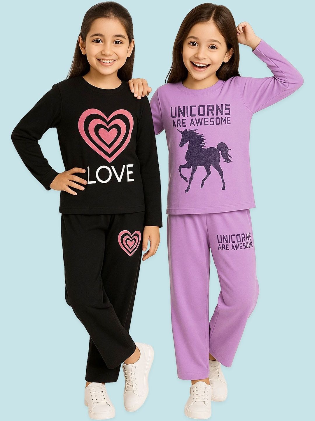 KUCHIPOO Girls Cotton Blend Printed Clothing Set-picture-39