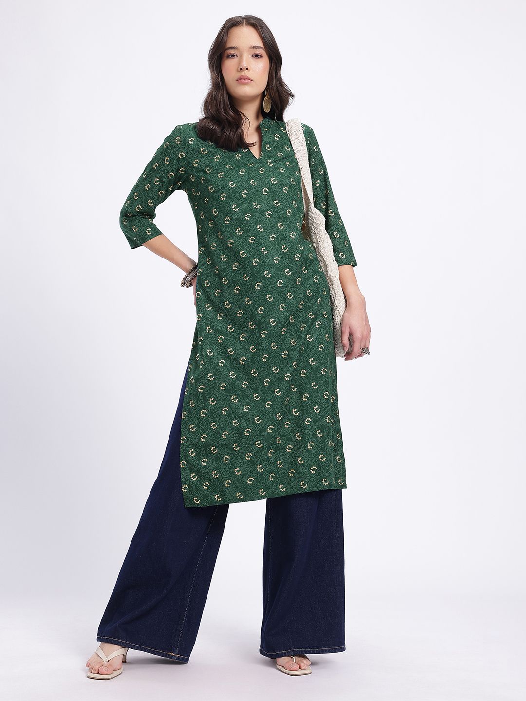 Anouk Rustic Ethnic Motifs Print Straight Kurta-image-35