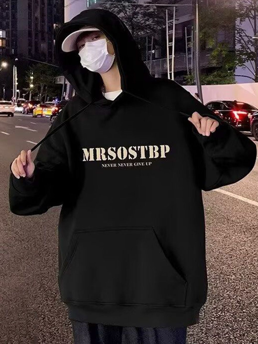 StyleCast x Revolte Typography Printed Hooded Pullover Sweatshirt-picture-26