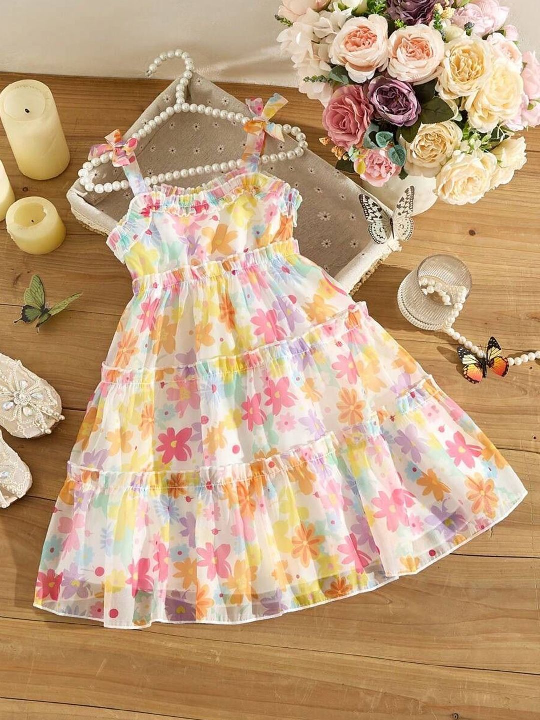 BAESD Floral Print Crepe Fit & Flare Dress-picture-54