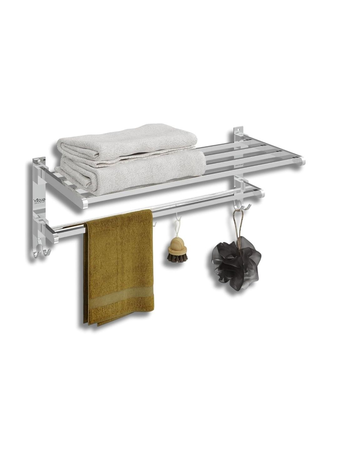 GLOXY Silver-Toned 6 Stainless Steel Towel Holder-picture-27
