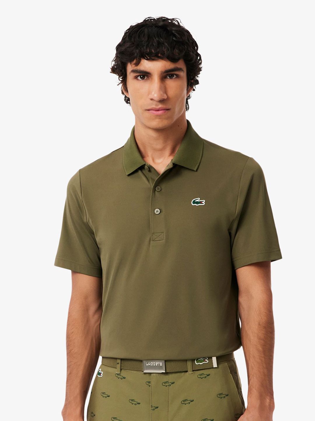 Lacoste Brand Logo Polo Collar T-shirt-image-30