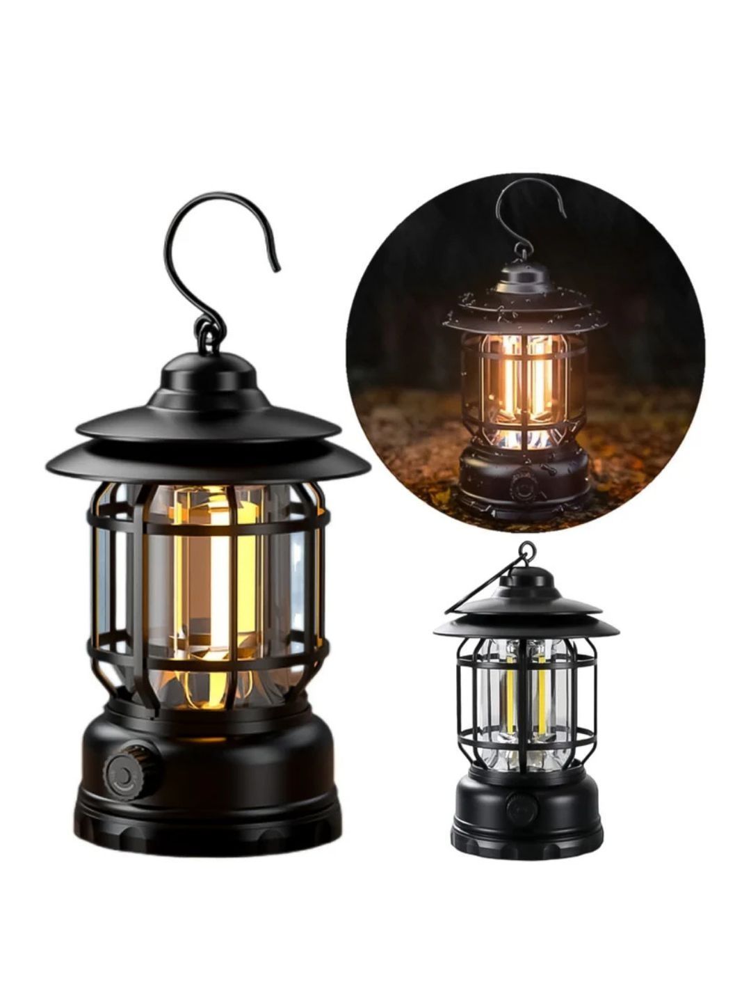 DeoDap LED Camping Lantern Light Retro Battery Type-c Rechargeable-picture-52