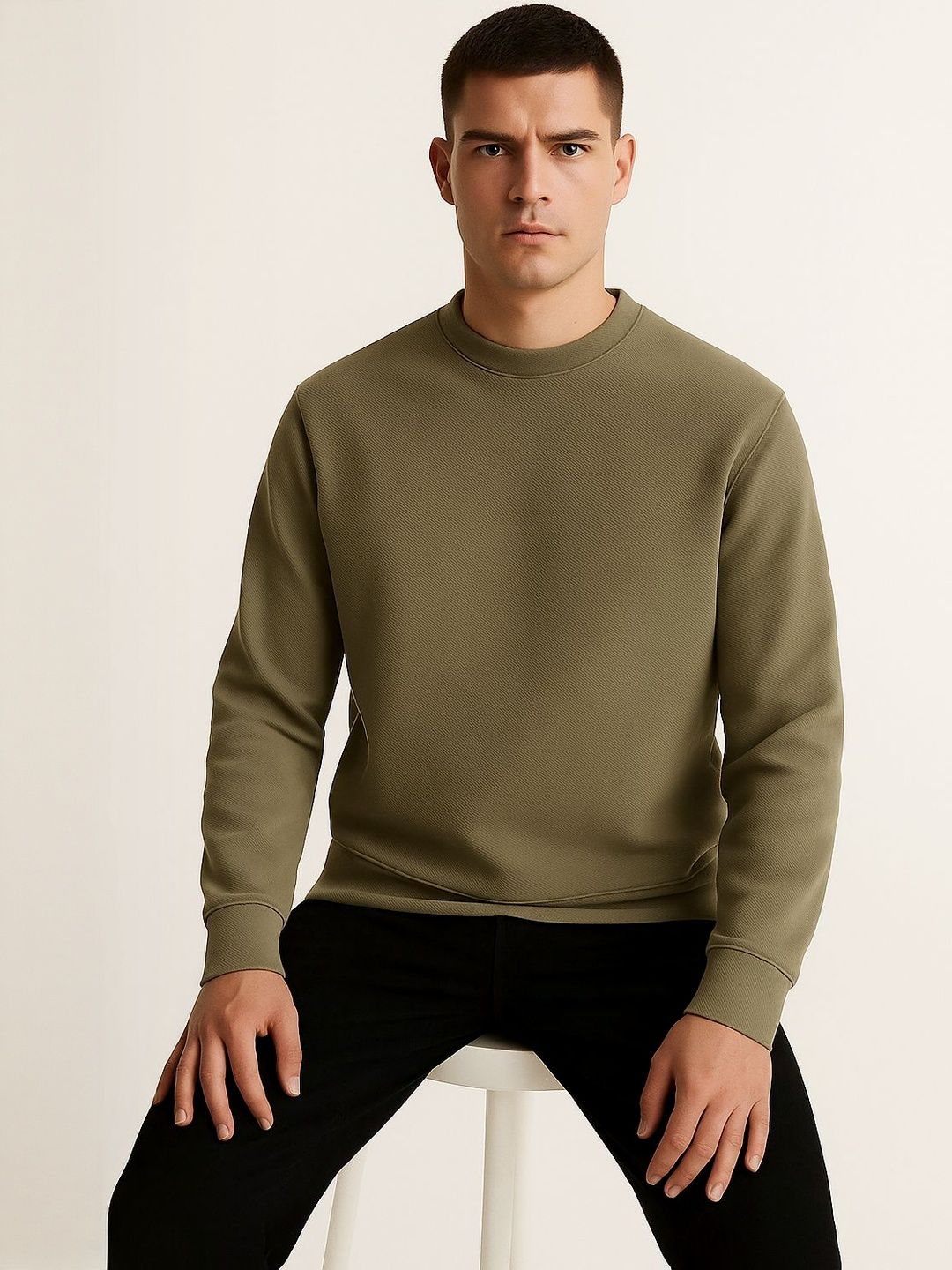 Moda Rapido Men Self Design Pullover Sweatshirt-picture-24