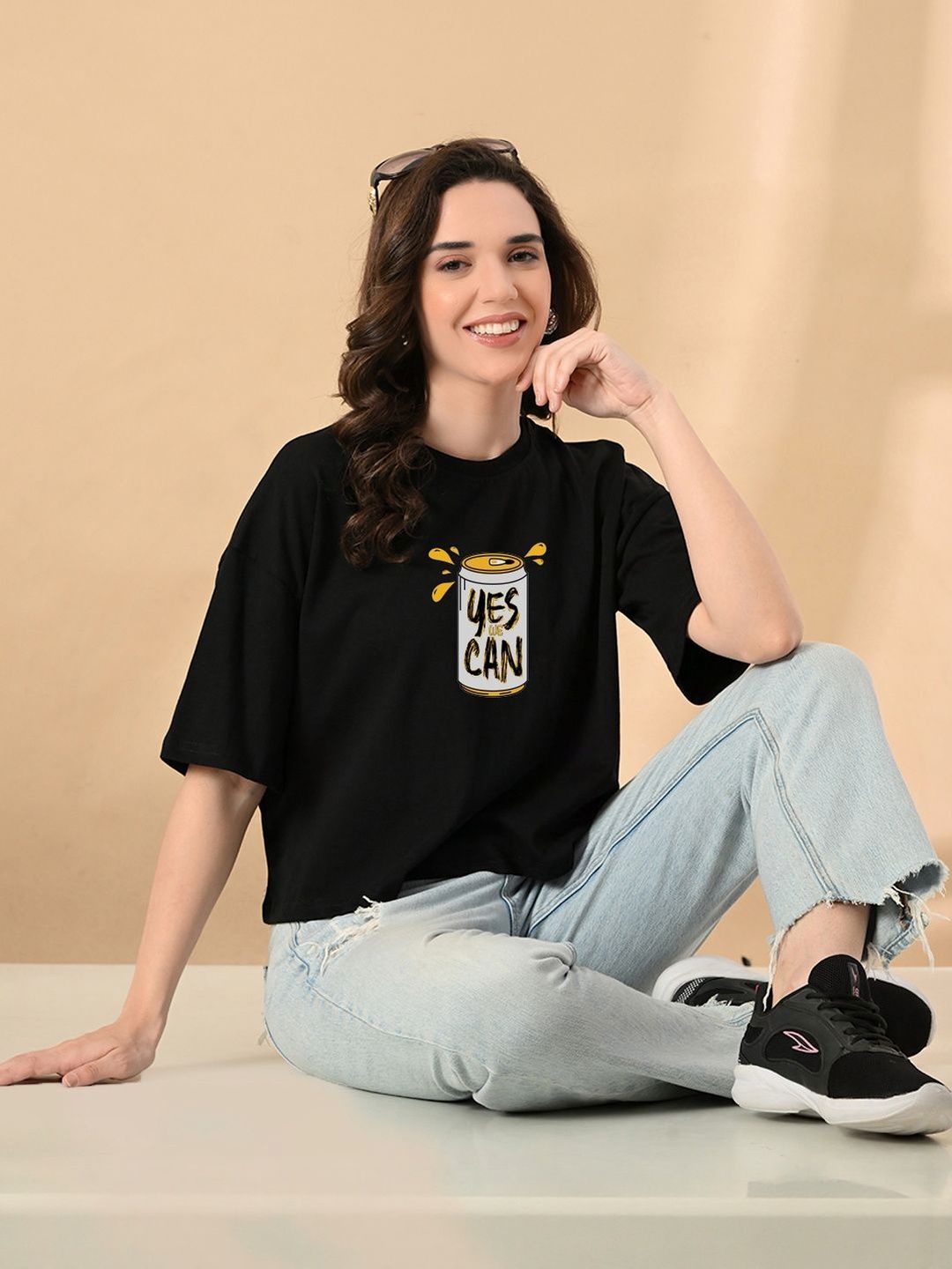 CORSICA Women Black Pure Cotton Printed Tshirts-picture-29