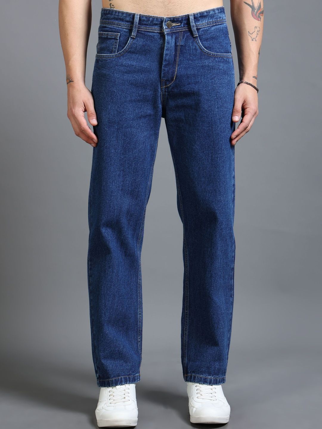 Roadster Men Dark Blue Loose Mid-Rise Jeans-picture-33