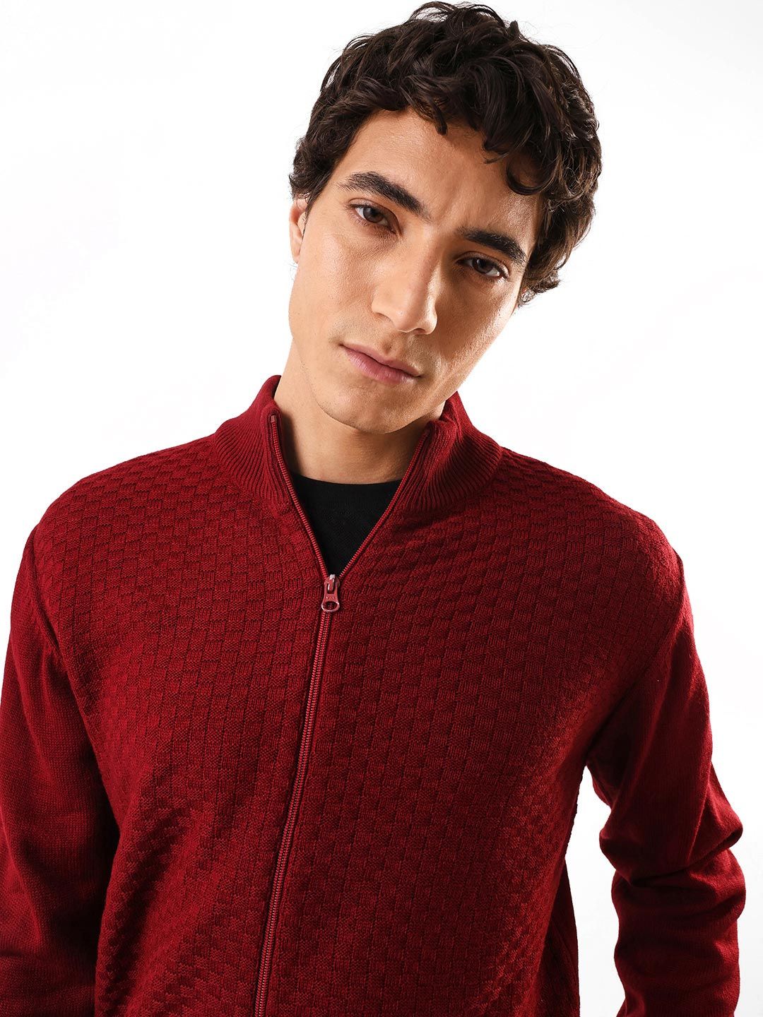 Dennis Lingo Men Self Design Cable Knit-picture-17
