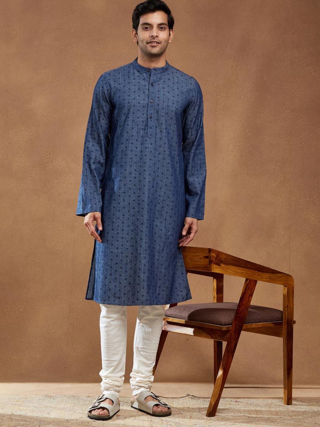 Fabindia Men Printed A-Line Kurta-picture-22