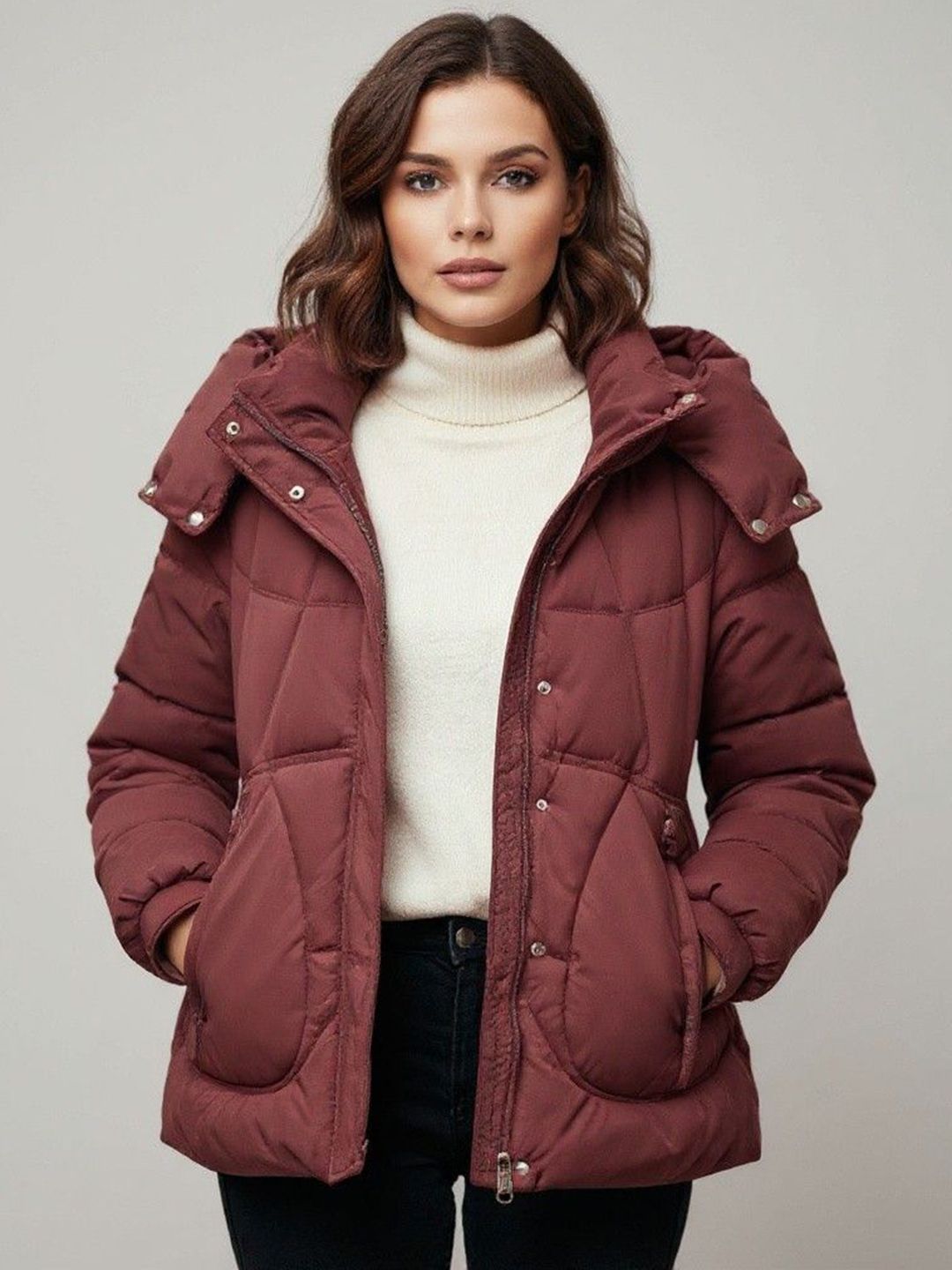 Mast & Harbour Hooded Padded Jacket-picture-50