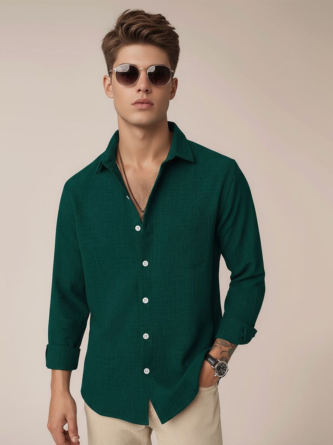 r.code by the roadster life co. R.Code by The Roadster Lifestyle Co. Men Solid Shirts-picture-13