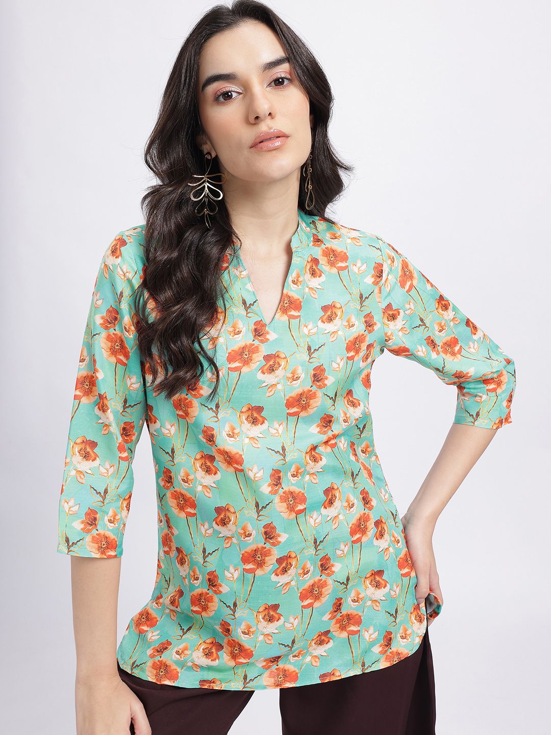 Anouk Rustic Floral Printed Kurti-image-41