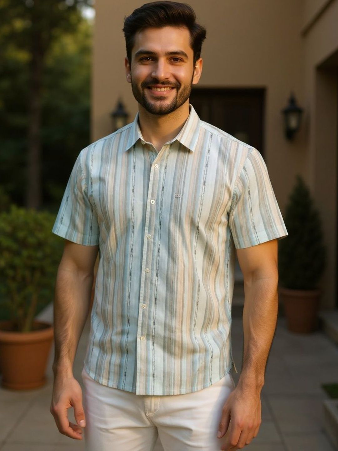 Roadster The Lifestyle Co. Striped Cotton Casual Shirt-picture-35
