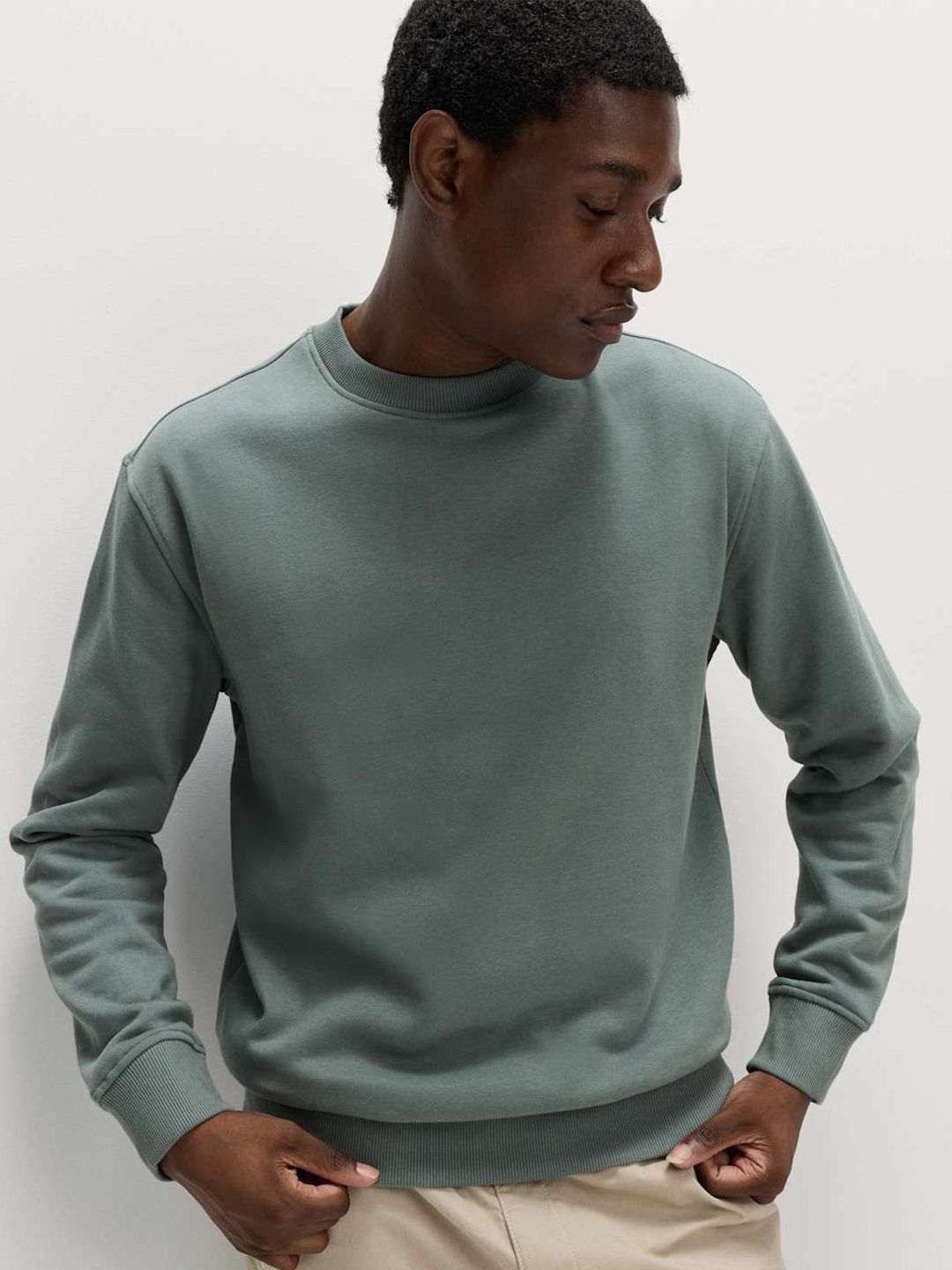 Marks & Spencer Men Cotton Relaxed Fit Crew Neck Sweatshirt-picture-36