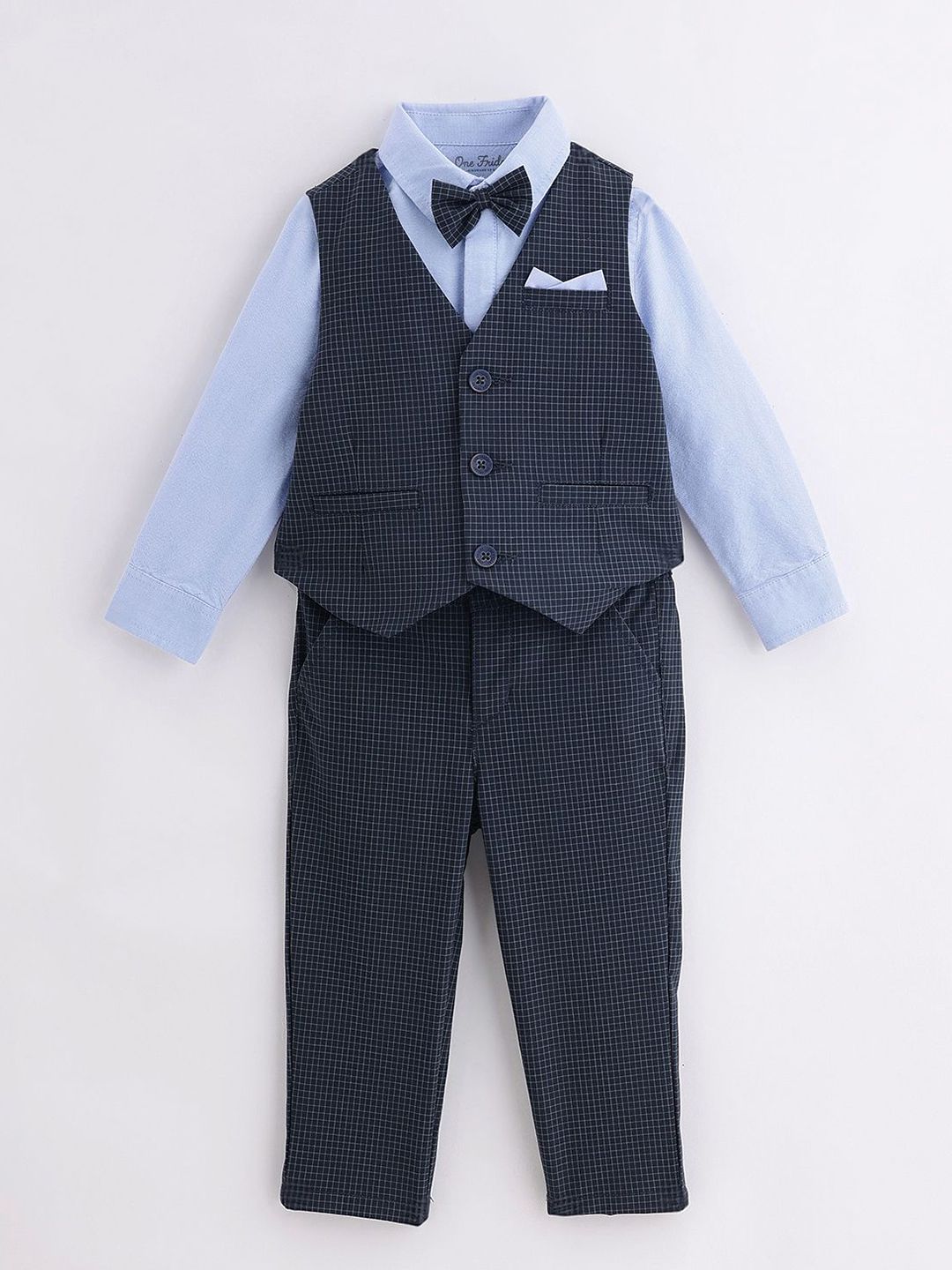 One Friday Boys Single-Breasted Four Pieces Suit Set-picture-17