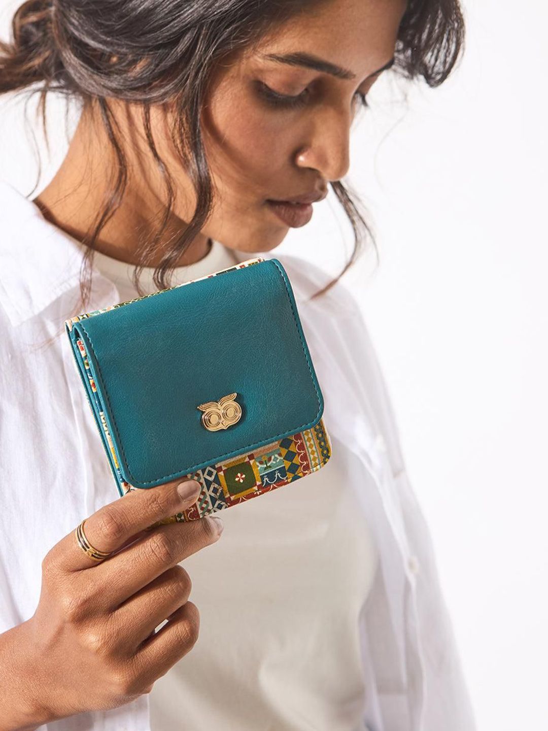 Chumbak The Kyoto Unisex Karaikudi Tiles Printed Mini Two Fold Wallet-picture-56