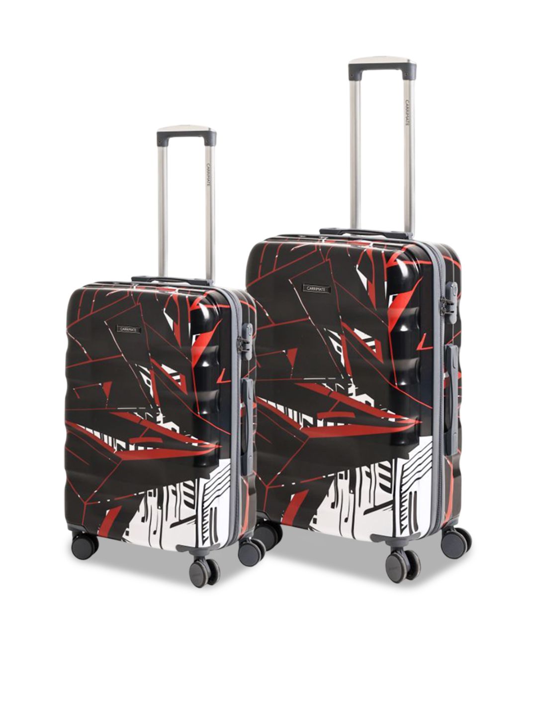 CARRIMATE Set Of 2 Madrid Printed 360 Spinner Wheels Anti-Theft Hard-Sided Trolley Bags-image-19