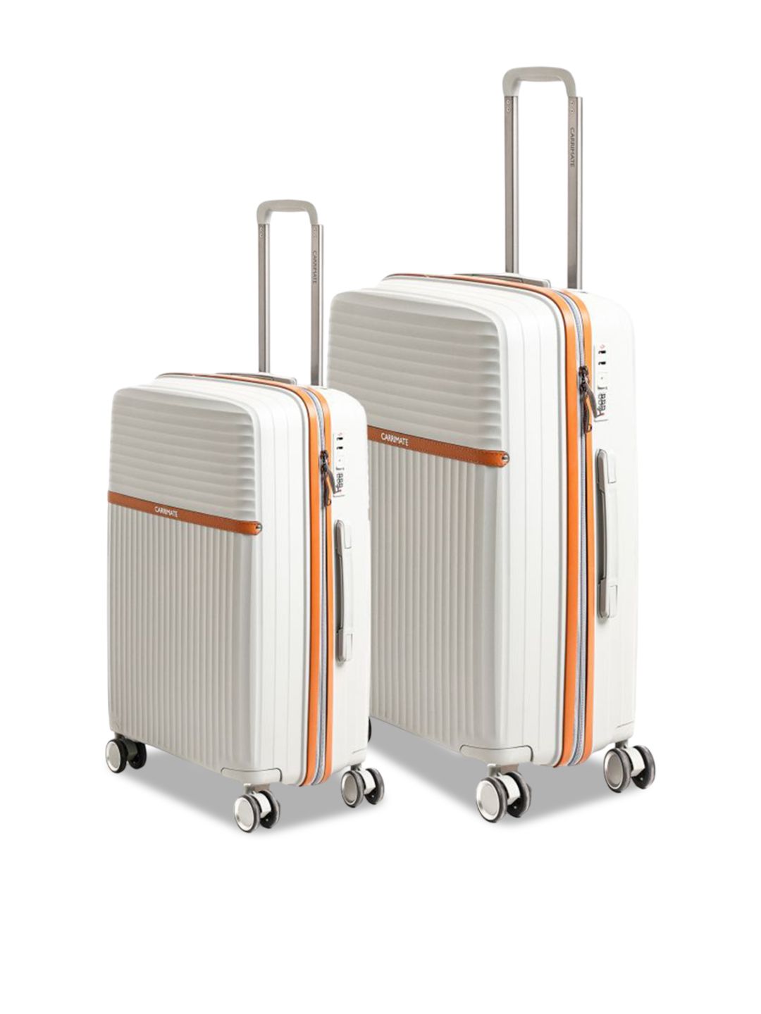 CARRIMATE Set Of 2 Athens Textured 360 Spinner Wheels TSA Lock Hard-Sided Trolley Bags-picture-29