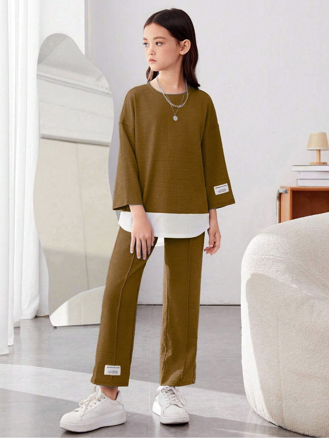 PAGHDAL BROTHER Girls T-shirt with Trousers Clothing Set-picture-58