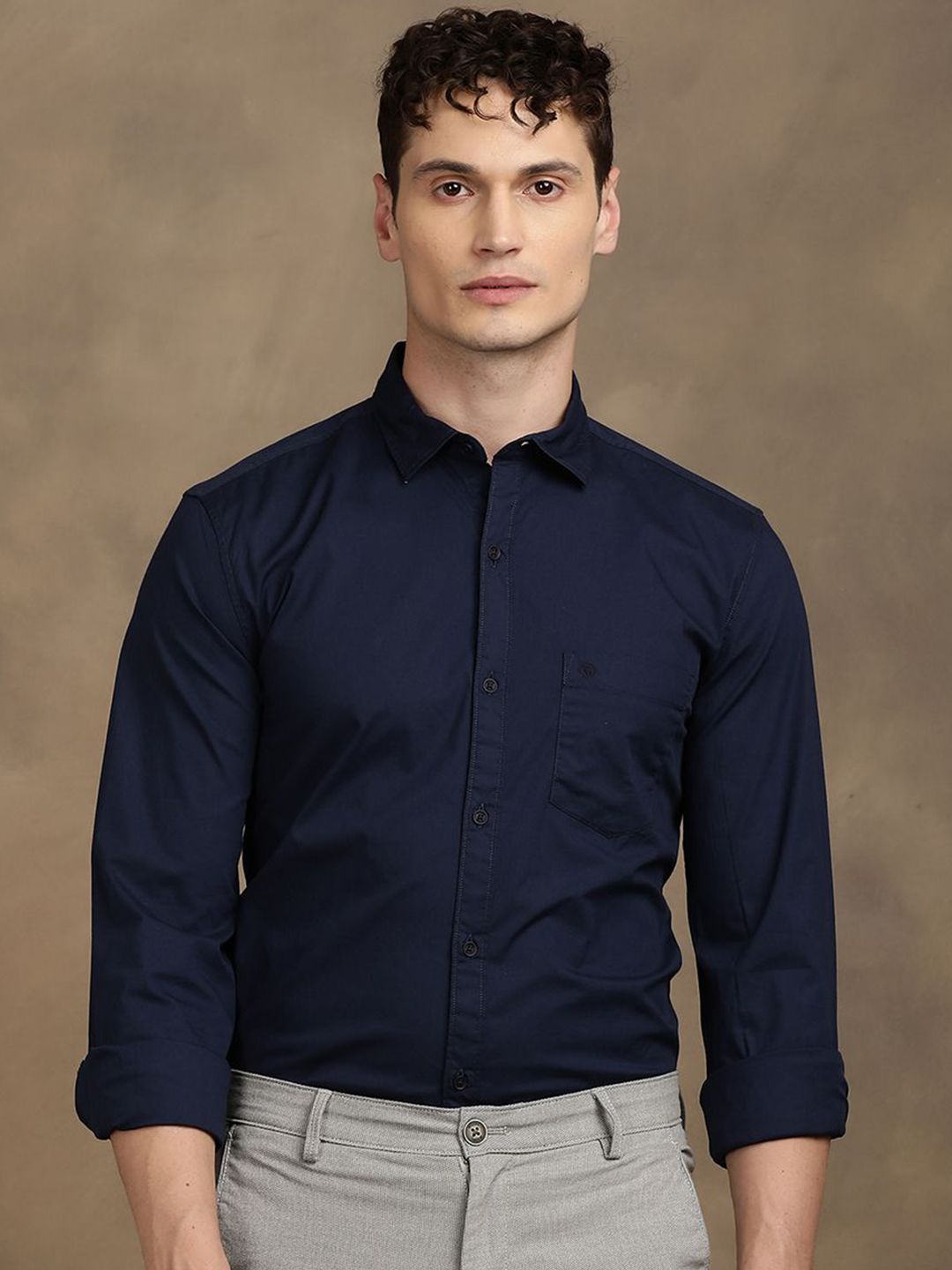 Turtle Men Solid Cotton Slim Fit Shirts-picture-41