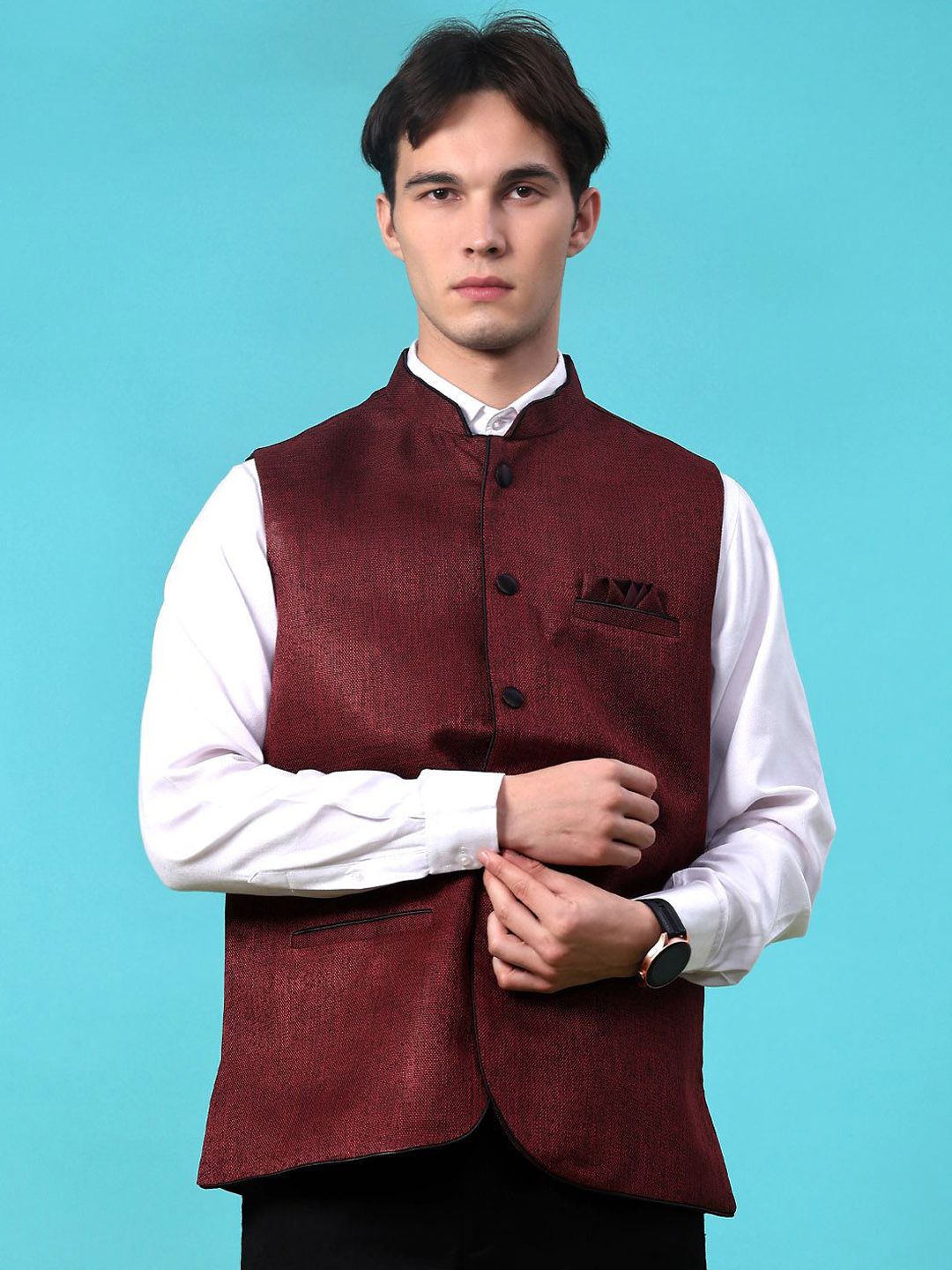 V-Mart Mandarin Collar Nehru Jacket-image-17