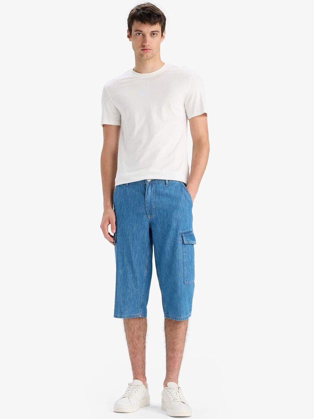 DeFacto Men Mid-Rise Regular Fit Cotton Shorts-picture-21