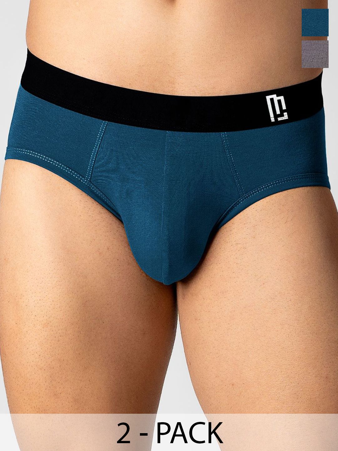 Maniac Pack Of 2 Mid-Rise Basic Briefs-picture-35