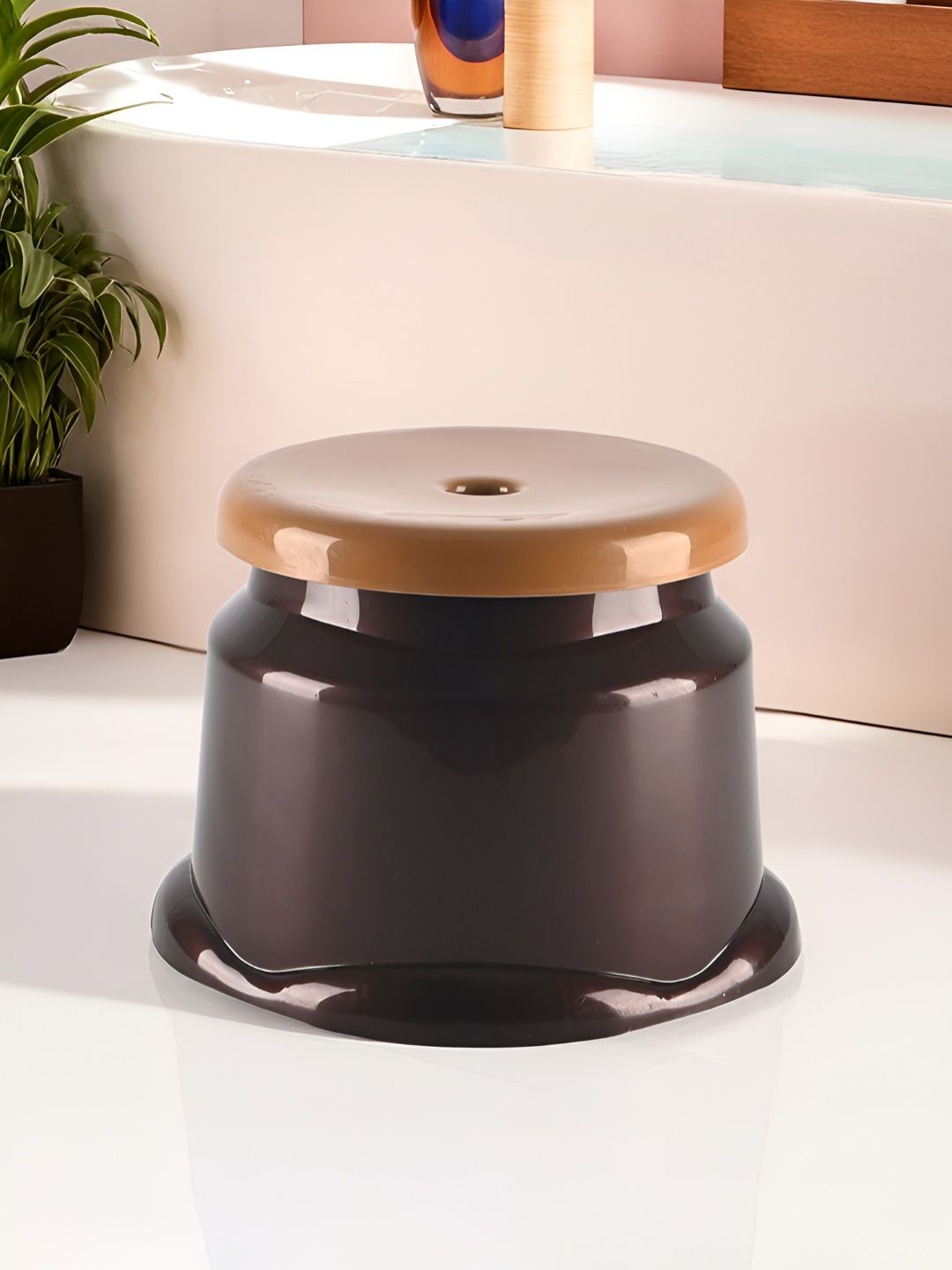 Aura Brown Heavy Duty Portable Stool