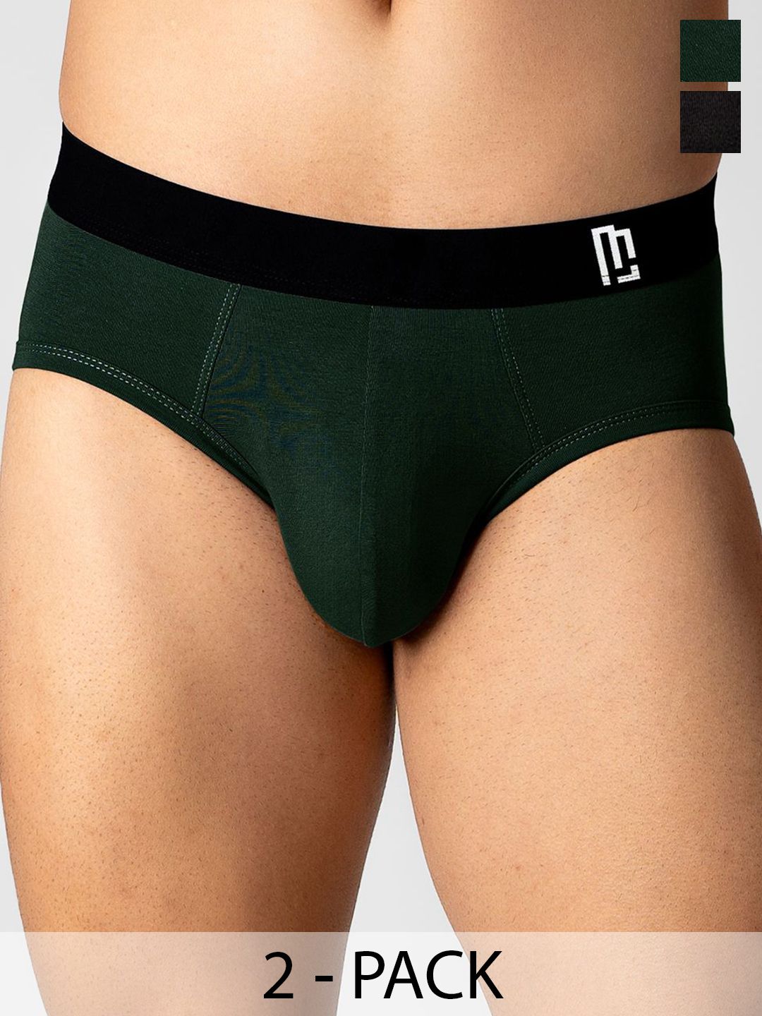 Maniac Pack Of 2 Mid-Rise Basic Briefs-picture-49