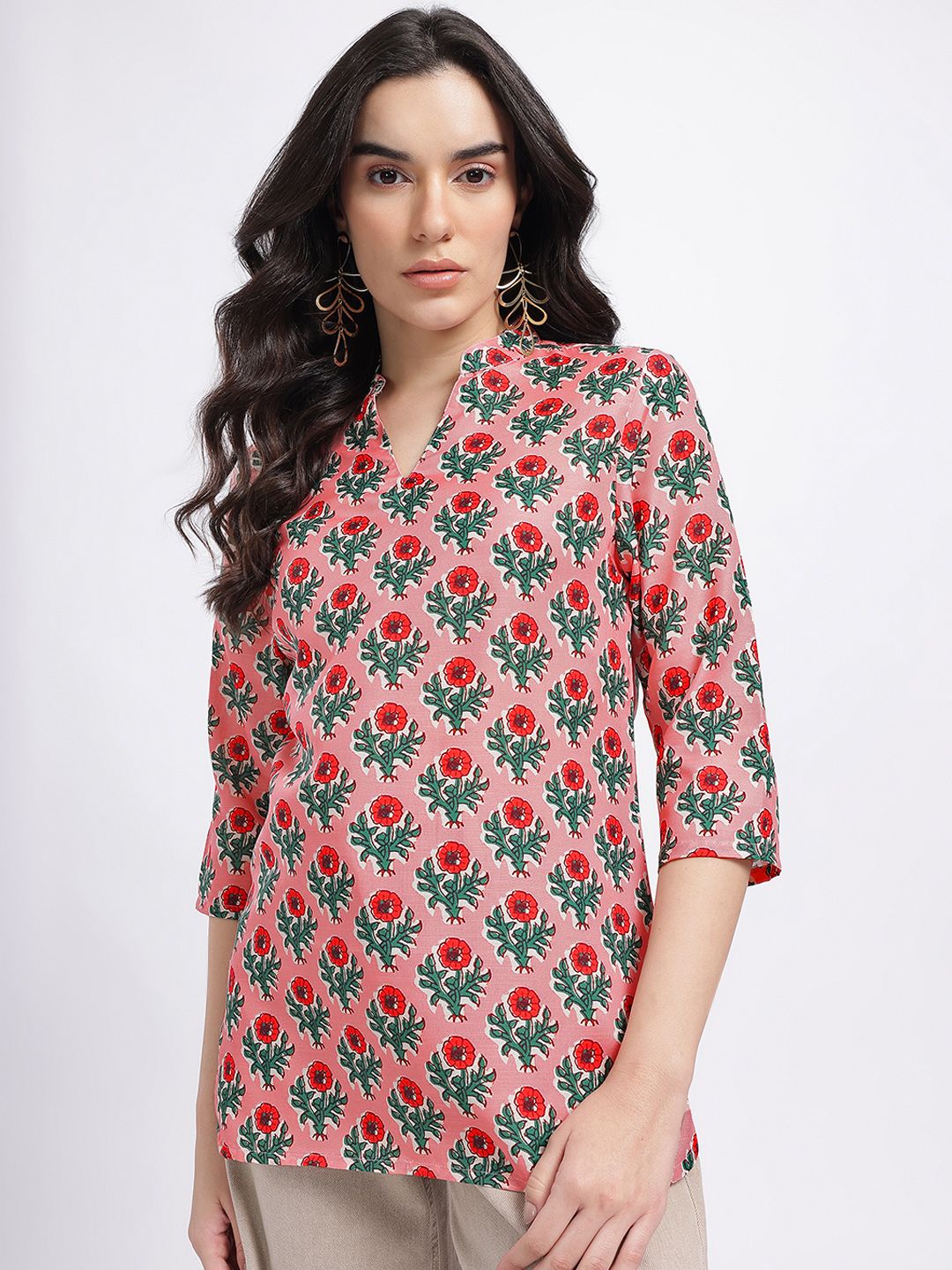Anouk Rustic Floral Printed Kurti-image-42