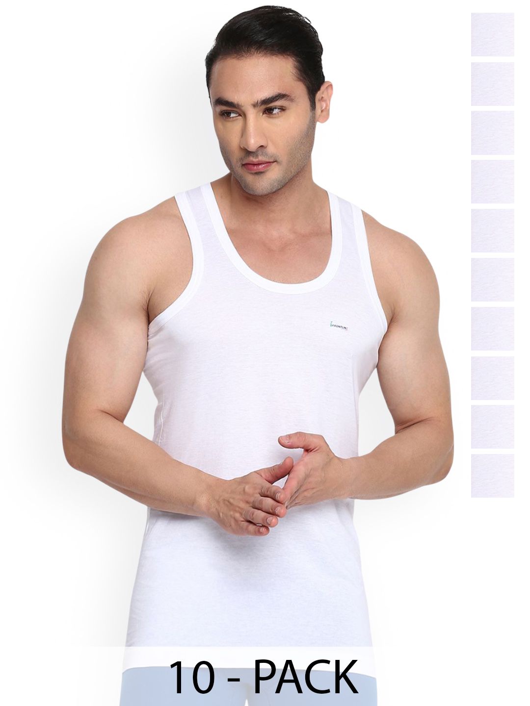 COLORS by Rupa Frontline Men Pack Of 10 Scoop Neck Undershirt Innerwear Vests-picture-15