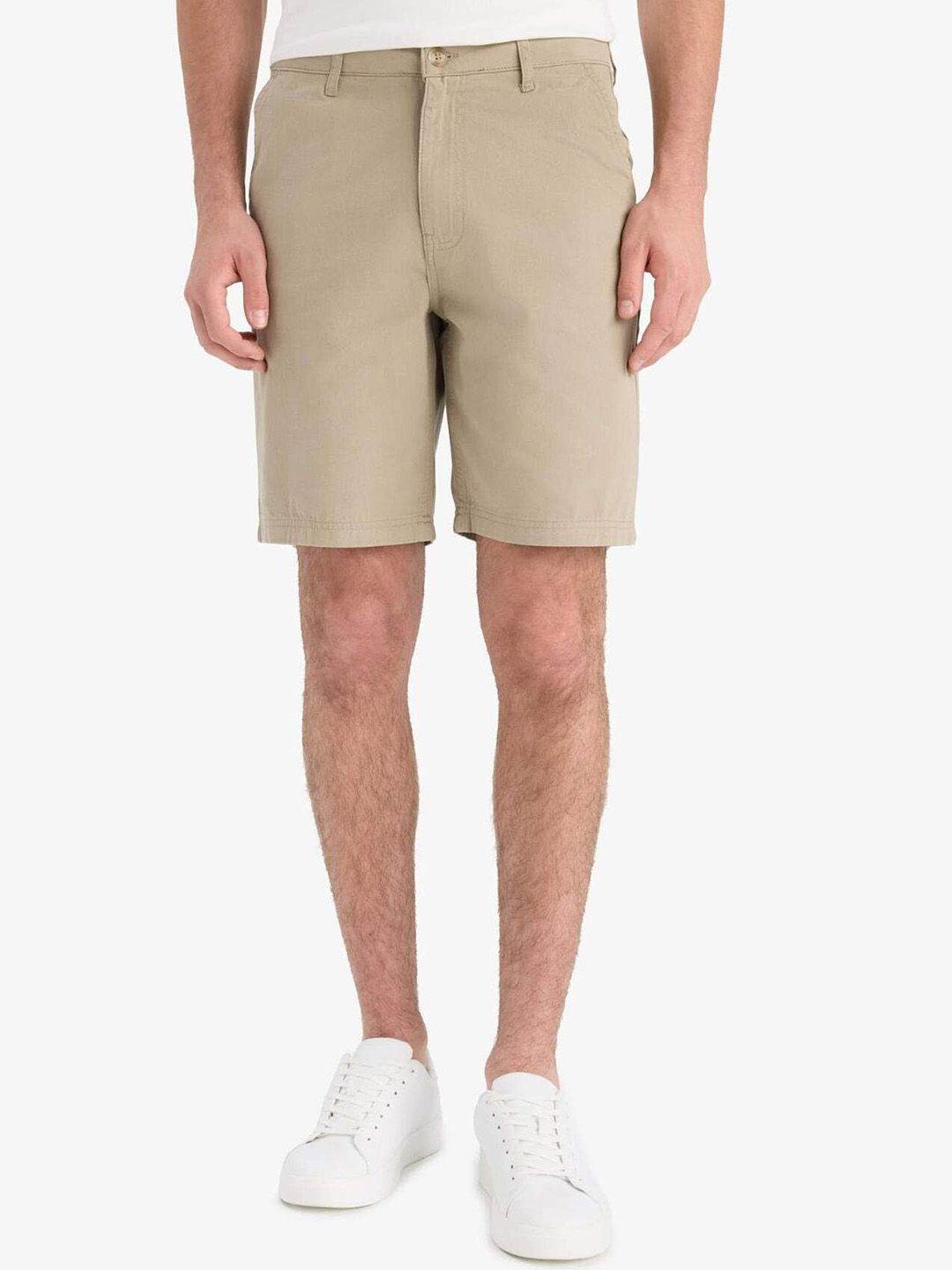 DeFacto Men Haki Mid-Rise Shorts-picture-31