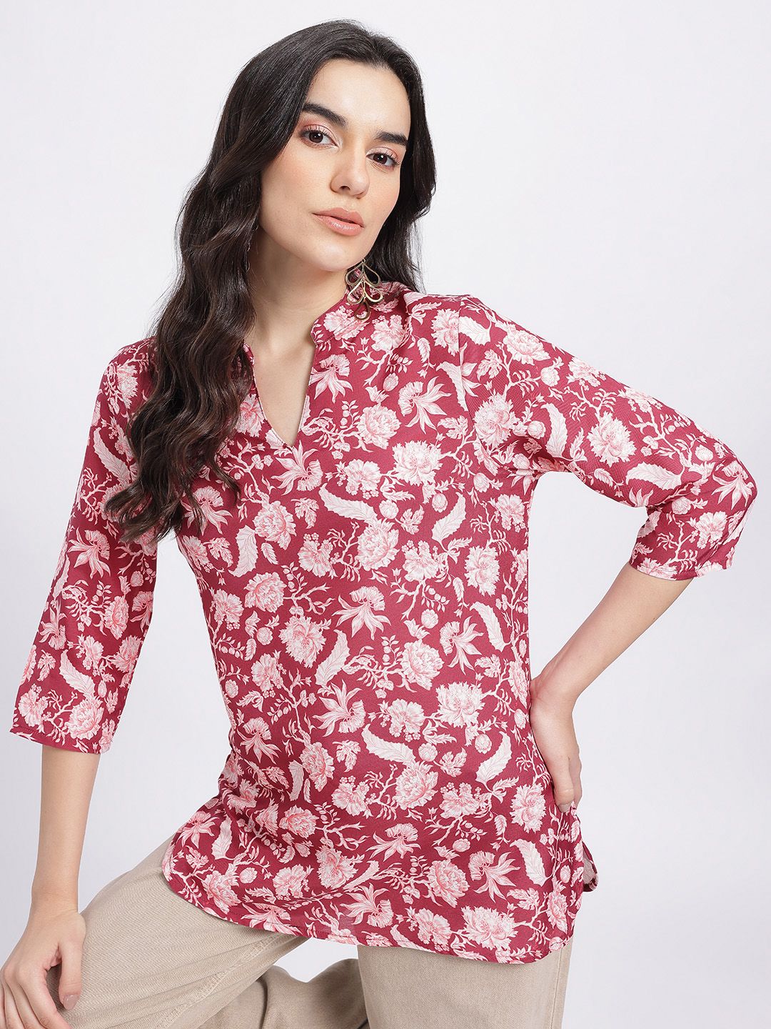 Anouk Rustic Floral Printed Kurti-picture-21