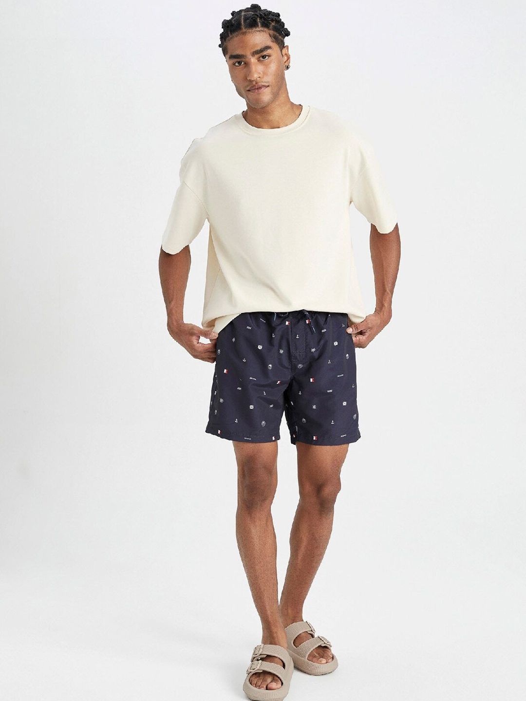 DeFacto Men Printed Slip-On Swim Bottoms-picture-15