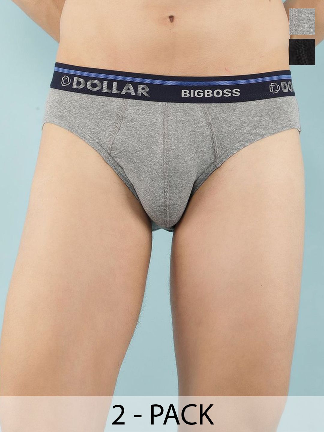 Dollar Bigboss Pack Of 2 Mid-Rise Cotton Basic Briefs-picture-52