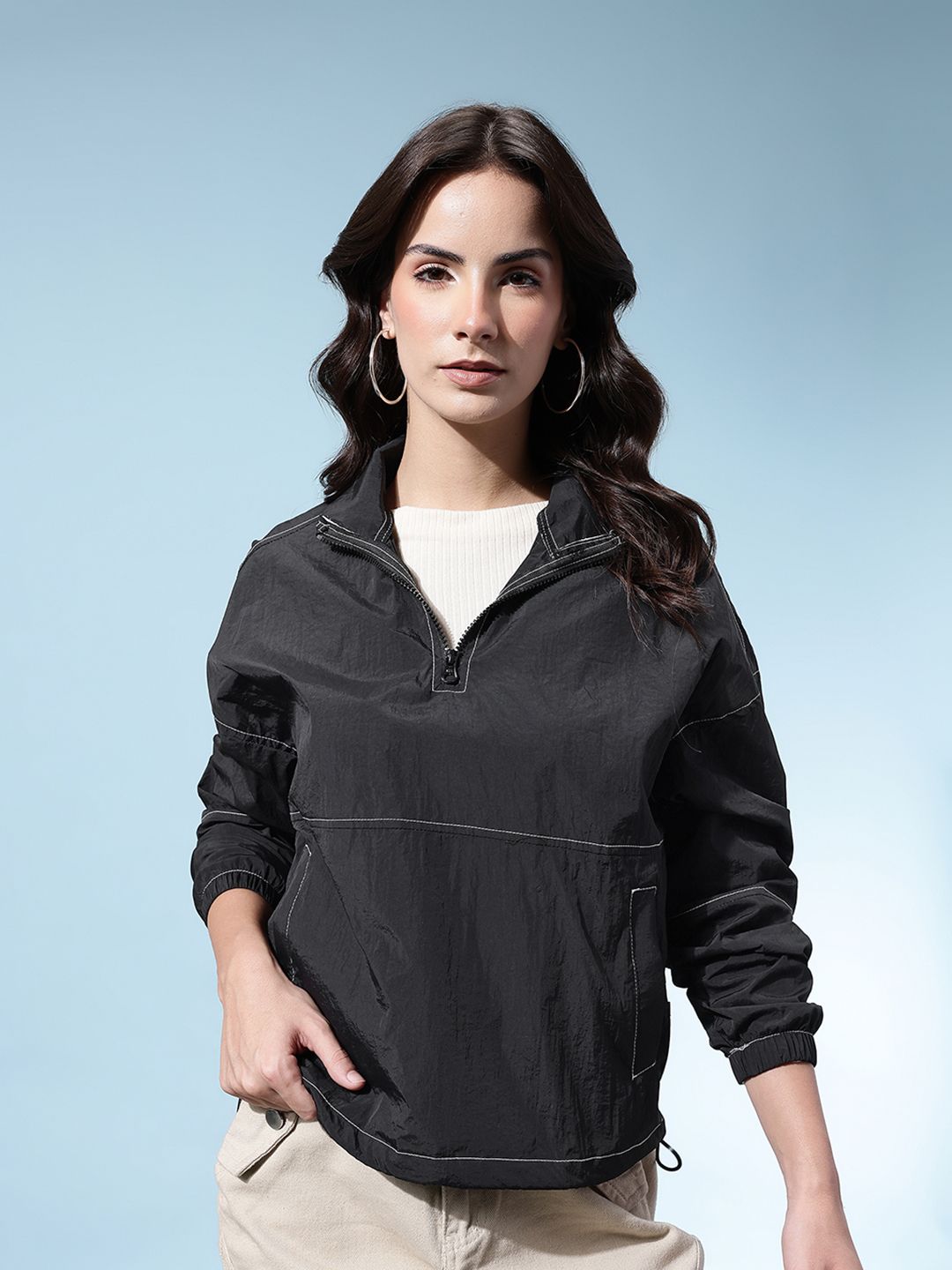 glitchez Contrast Stitch Tailored Jacket-picture-30