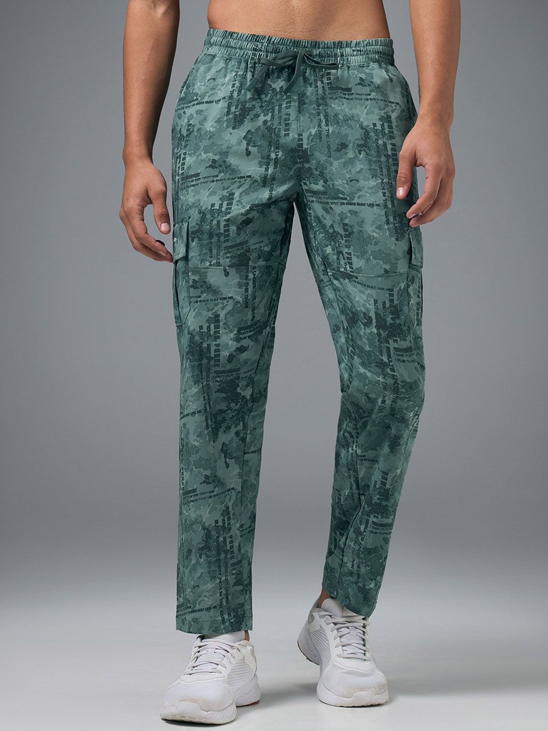 Technosport Men Camouflage Printed Straight Fit Easy Wash Cargo Trousers-picture-12