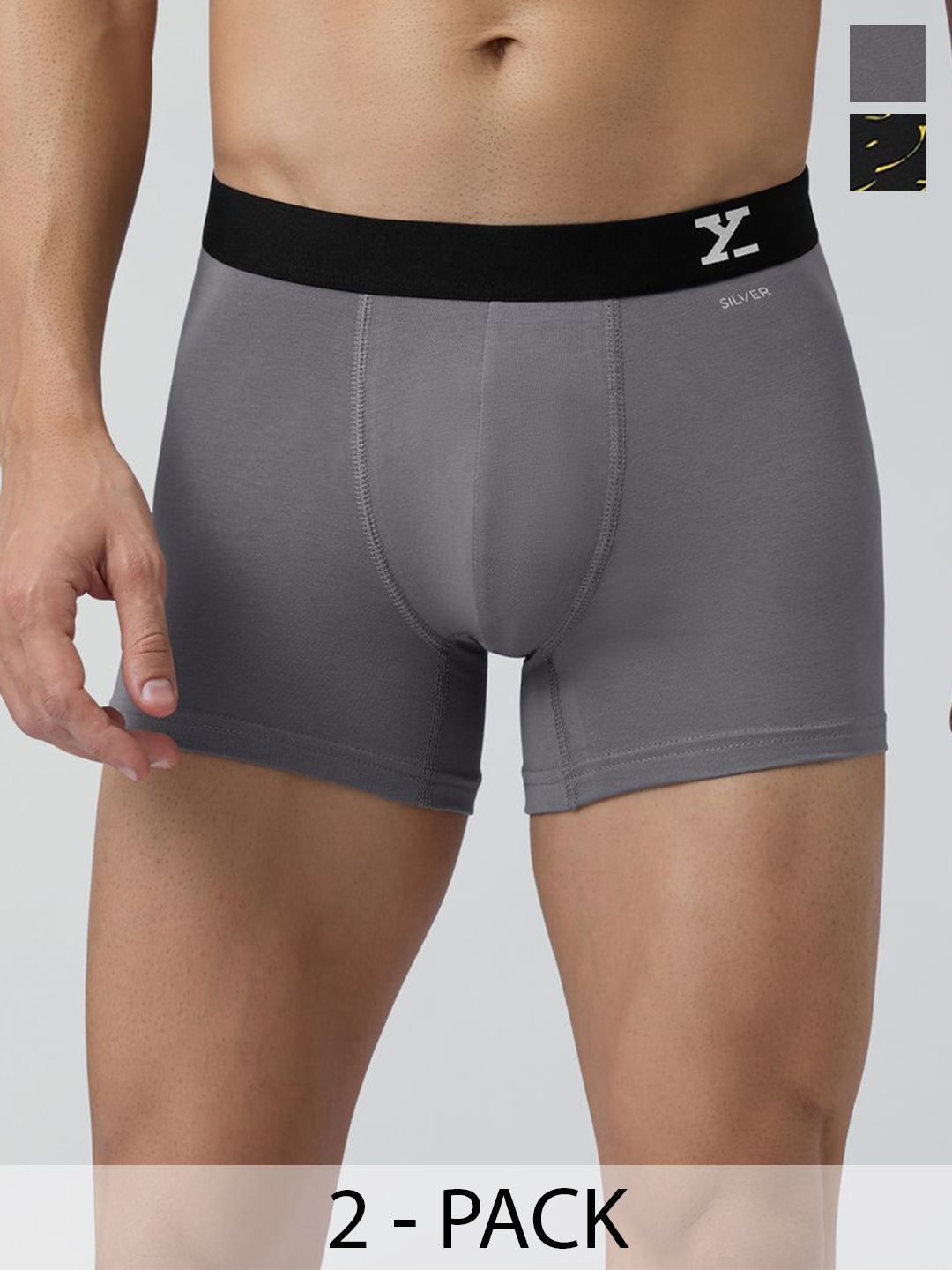 XYXX Men Pack Of 2 Printed Solid Cotton Regular Fit Trunks XYTRNK2PCKN816-picture-46