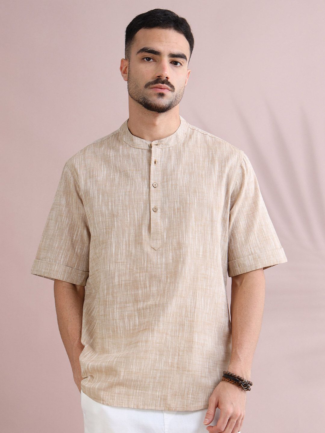 FILORI STUDIO Men Abstract Printed Daily Pure Cotton Straight Kurta-picture-47