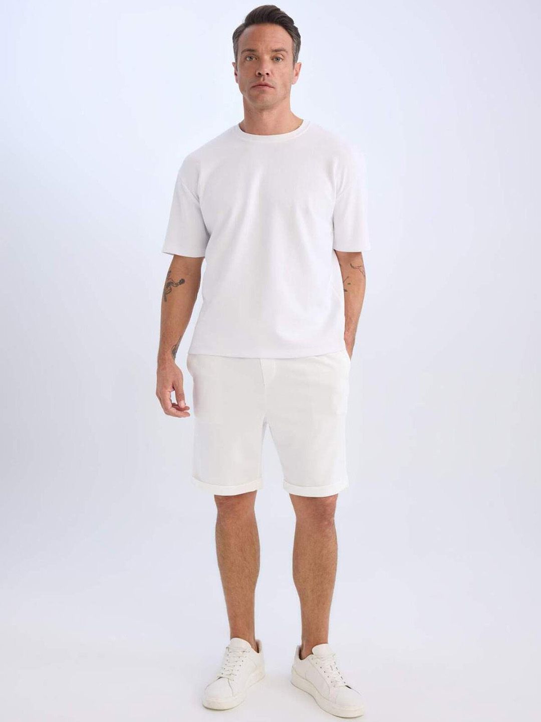 DeFacto Men Mid-Rise Regular Fit Shorts-picture-22