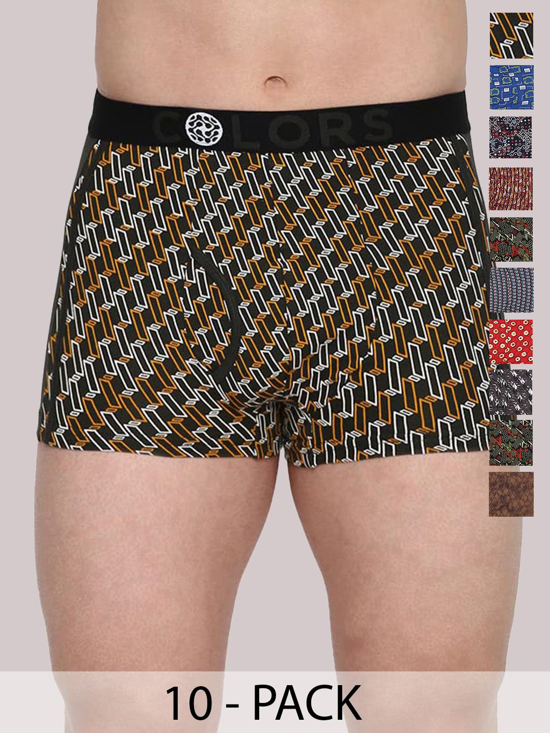 COLORS by Rupa Frontline Pack Of Printed 10 Mini Trunks-picture-34