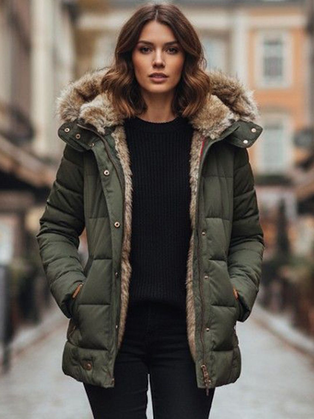 Mast & Harbour Women Hooded Solid Padded Jacket-picture-31